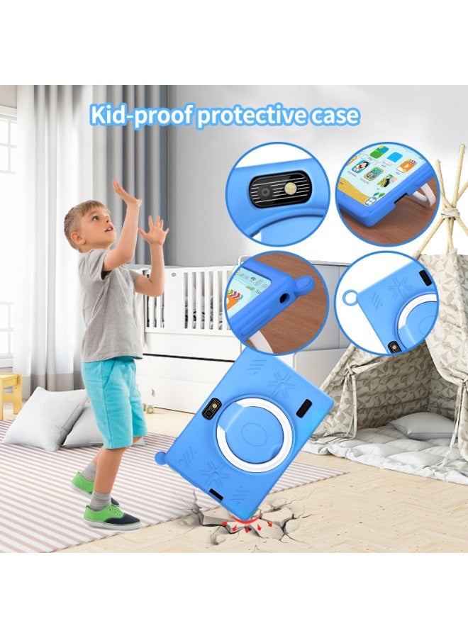 بست جهاز لوحي للأطفال K7 بشاشة 7 بوصات، وذاكرة 32 جيجابايت، وذاكرة وصول عشوائي (RAM) سعة 2 ميجابايت، وواي فاي، باللون الأزرق - Image 4