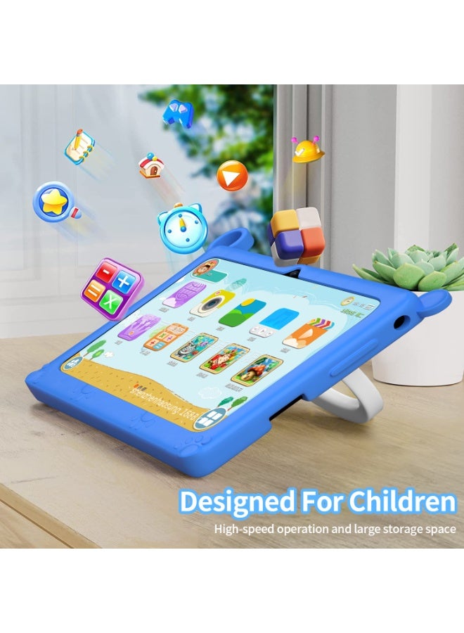 بست جهاز لوحي للأطفال K7 بشاشة 7 بوصات، وذاكرة 32 جيجابايت، وذاكرة وصول عشوائي (RAM) سعة 2 ميجابايت، وواي فاي، باللون الأزرق - Image 2