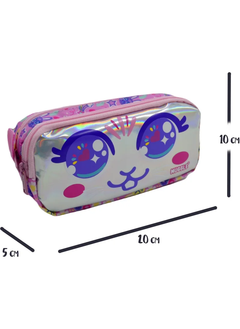 muggle Bunny Pink 2-Eye Pencil Case (MU-7709)