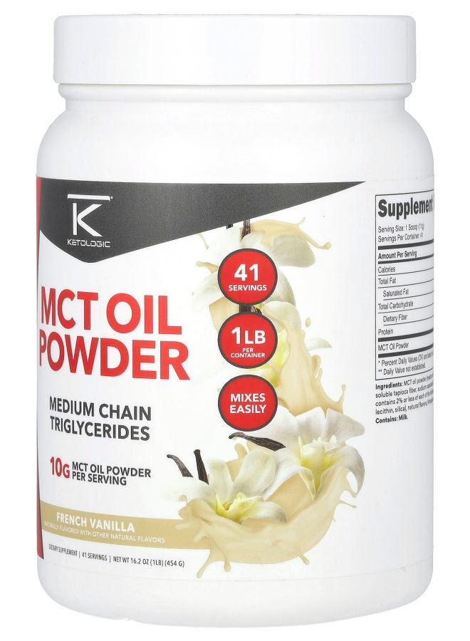 Ketologic MCT Oil Powder French Vanilla 16.2 oz (454 g) - Image 2