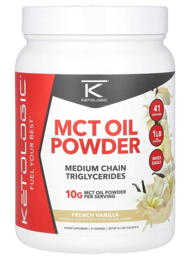 Ketologic MCT Oil Powder French Vanilla 16.2 oz (454 g) - Image 1