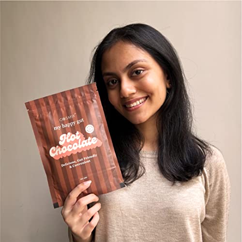 Cosmix My Happy Gut Hot Chocolate | For Improved Digestion & Overall Gut Health | Zero Refined Sugar, No Preservatives | Plant Based | Just add water & Enjoy | 200 gm - Makes upto 14 Cups - Image 2