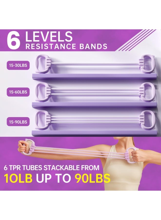 BIGTHREE Tension Rope Stretch Band, Chest Expander Tension Rope, Exercise Resistance Trainer, Adjustable Shoulder Stretch Bands, Pulling Fitness Elastic Band for Home Workouts, Fitness, Pilates - Image 4