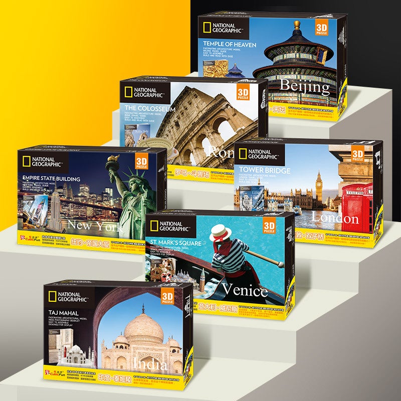 Lecube 3D Stereo Puzzle National Geographic Authorized Atlas Children'S Educational Assembled Architectural Model Gift - Image 5