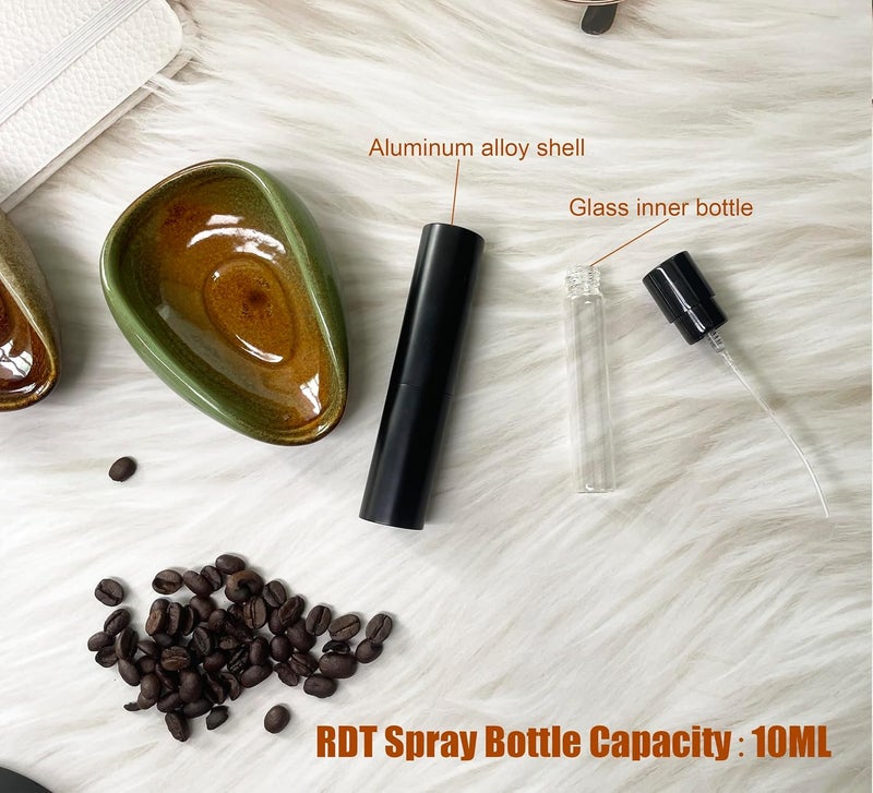 LamChyar Coffee Bean Dosing Cup with RDT Spray Bottle Set, Coffee Bean Dosing Cup, Ceramic Coffee Dosing Cup, Ceramic Single Dose Measuring Tray for Coffee Beans, Coffee Bar Accessories (brown) - Image 3