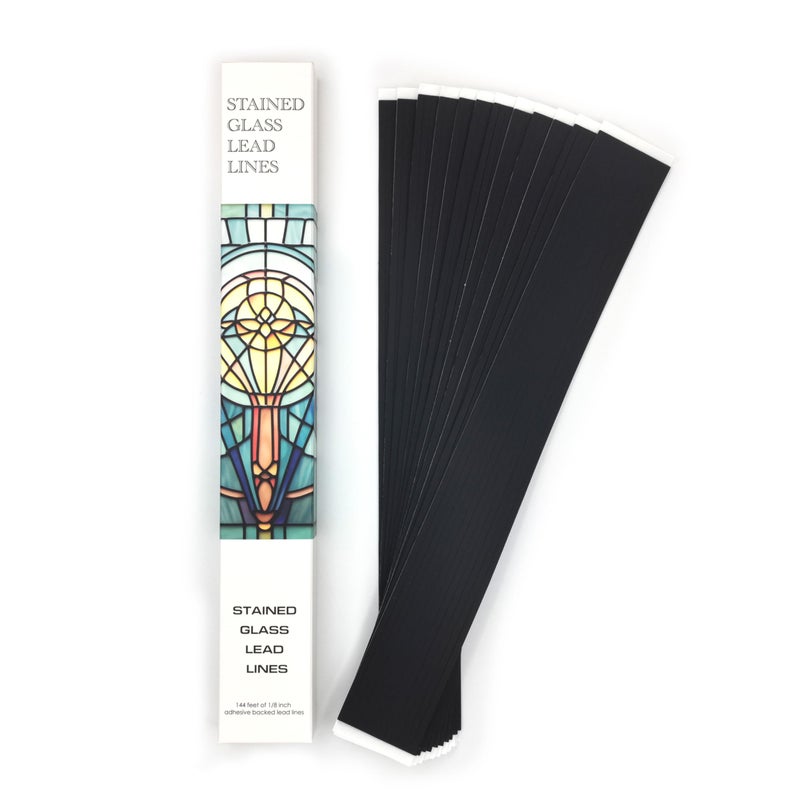 ARTIMUSES Stained Glass Lead Lines, 12" x 1/8", 144 Total Linear Feet - Image 1