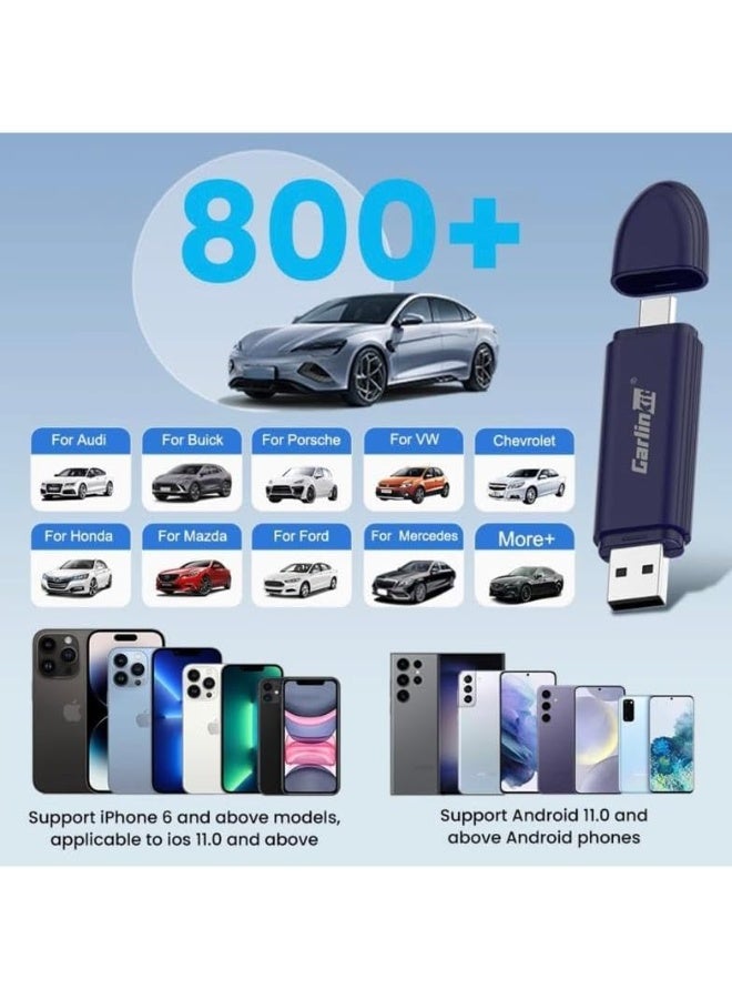 كار لينكيت محول كاربلاي لاسلكي اس إي ميني برو - دونجل USB نوع سي للتوصيل والتشغيل لآيفون، اتصال تلقائي سريع، وحدة كاربلاي لاسلكية مدمجة للسيارات بنظام كاربلاي السلكية من الأساس من كار لينك كيت - Image 4