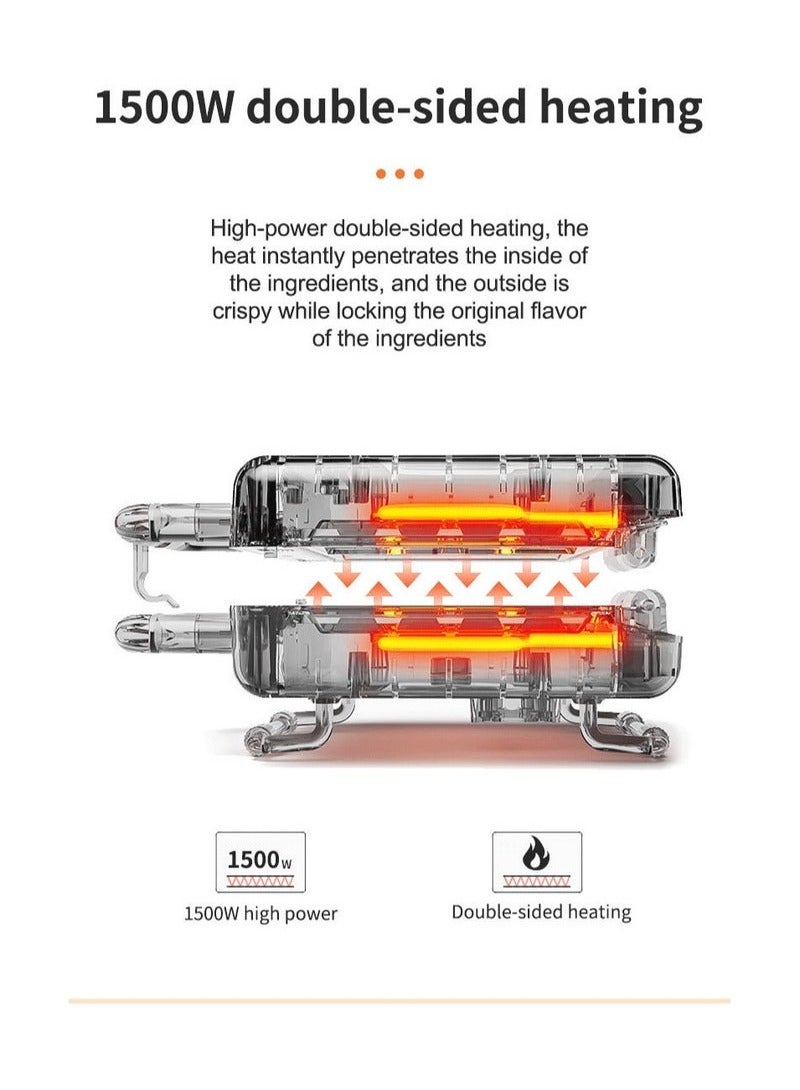 RAF 1500w Electric Waffle Makers Non- stick Coating Home Use 4 Slice - Image 4