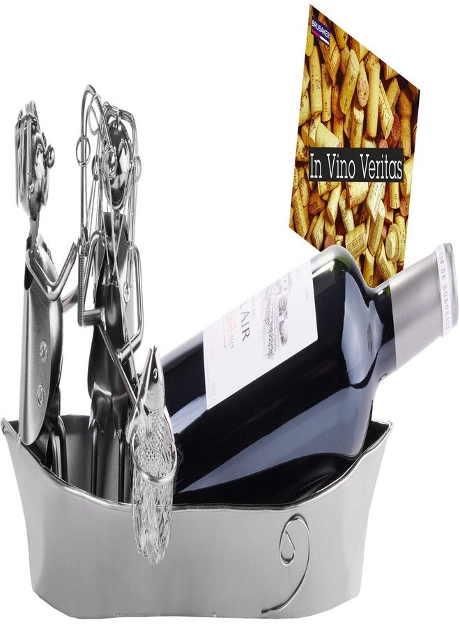 برو بيكر حامل زجاجات نبيذ بروبيكر، زوجان في قارب صيد، منحوتات وتماثيل، ديكور، رفوف وحوامل نبيذ، هدايا، ديكور - Image 2