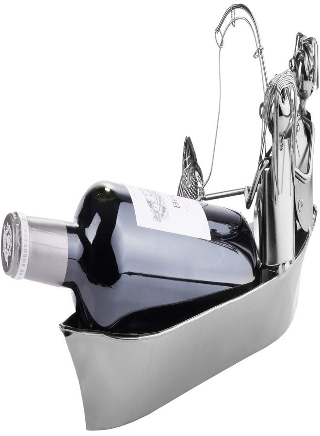 برو بيكر حامل زجاجات نبيذ بروبيكر، زوجان في قارب صيد، منحوتات وتماثيل، ديكور، رفوف وحوامل نبيذ، هدايا، ديكور - Image 3