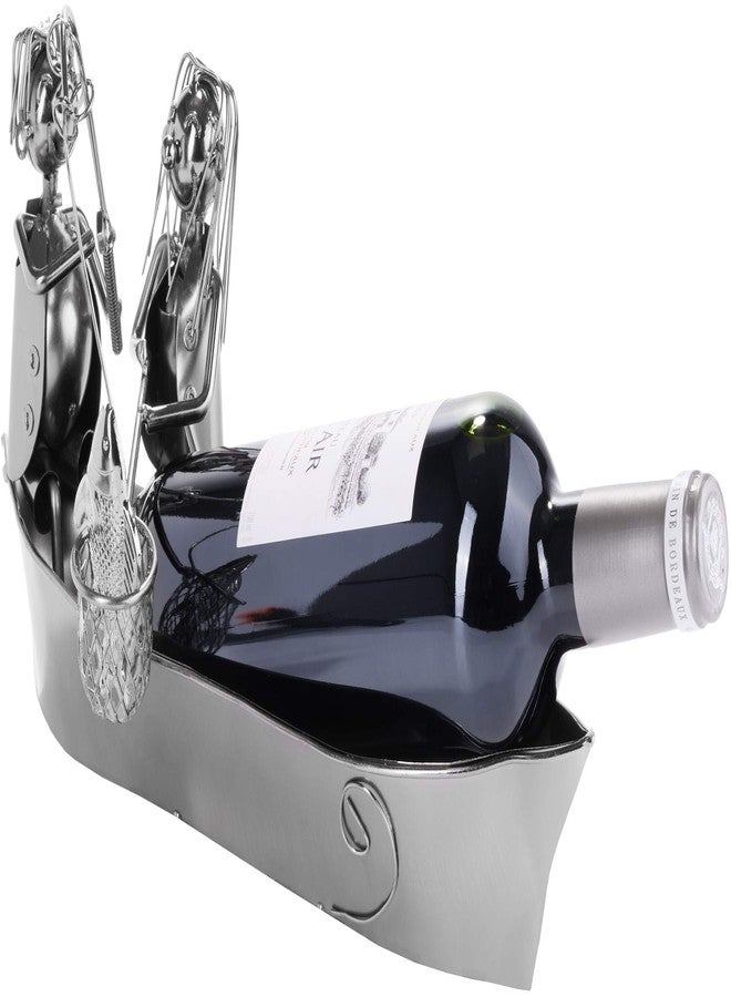 برو بيكر حامل زجاجات نبيذ بروبيكر، زوجان في قارب صيد، منحوتات وتماثيل، ديكور، رفوف وحوامل نبيذ، هدايا، ديكور - Image 1