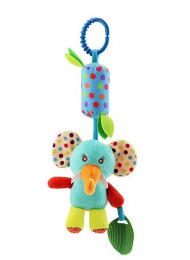 Toys for 0 3 6 9 to 12 Months, Soft Hanging Crinkle Squeaky Sensory Learning Toy Infant Newborn Stroller Car Seat Crib Travel Activity Plush Animal Wind Chime with Teether for Boys Girls - Image 1