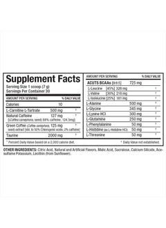 AllMax Nutrition AMINOCUTS (ACUTS), Amino-Charged Energy Drink with Taurine, L-Carnitine, Green Coffee Bean Extract, Grape Escape, 30 Servings  - Image 5