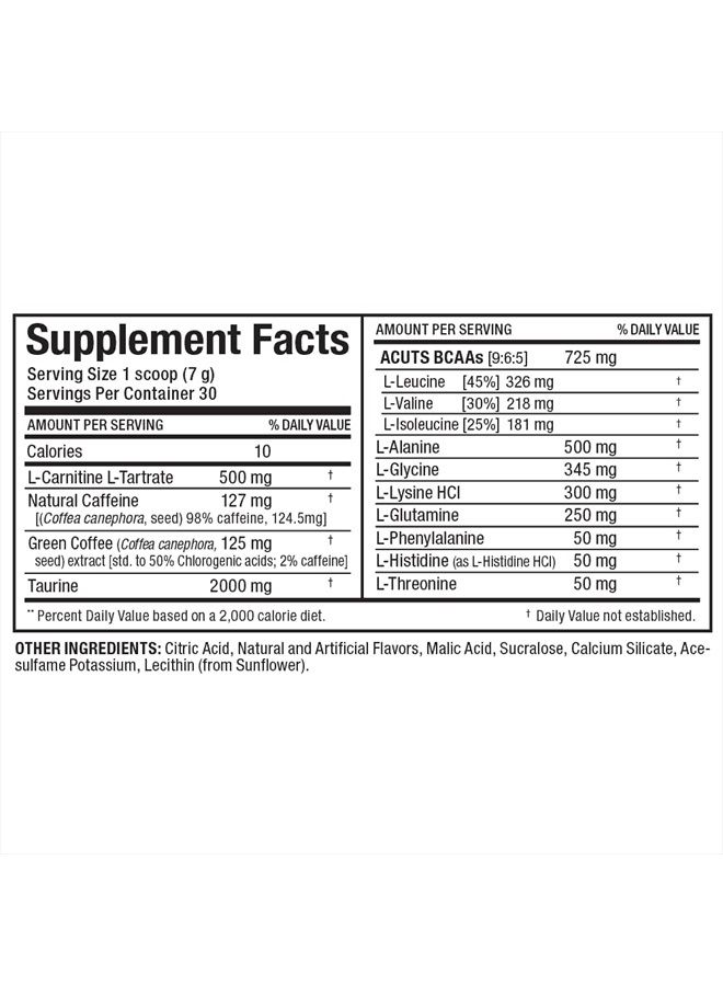 AllMax Nutrition AMINOCUTS (ACUTS), Amino-Charged Energy Drink with Taurine, L-Carnitine, Green Coffee Bean Extract, Grape Escape, 30 Servings - Image 5