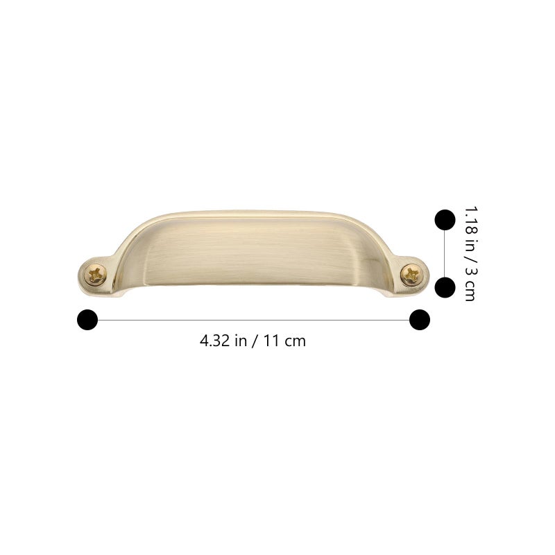 Brushed Gold Metal Drawer Handles 2 Pack Vintage Cabinet Pulls For Kitchen Furniture - Image 3