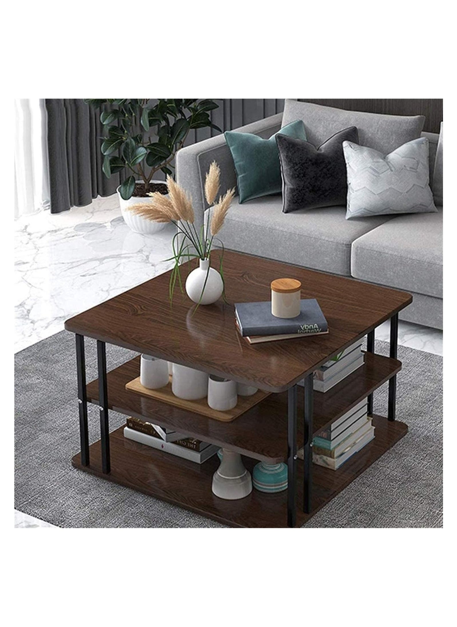 Three-layer coffee table for living room 