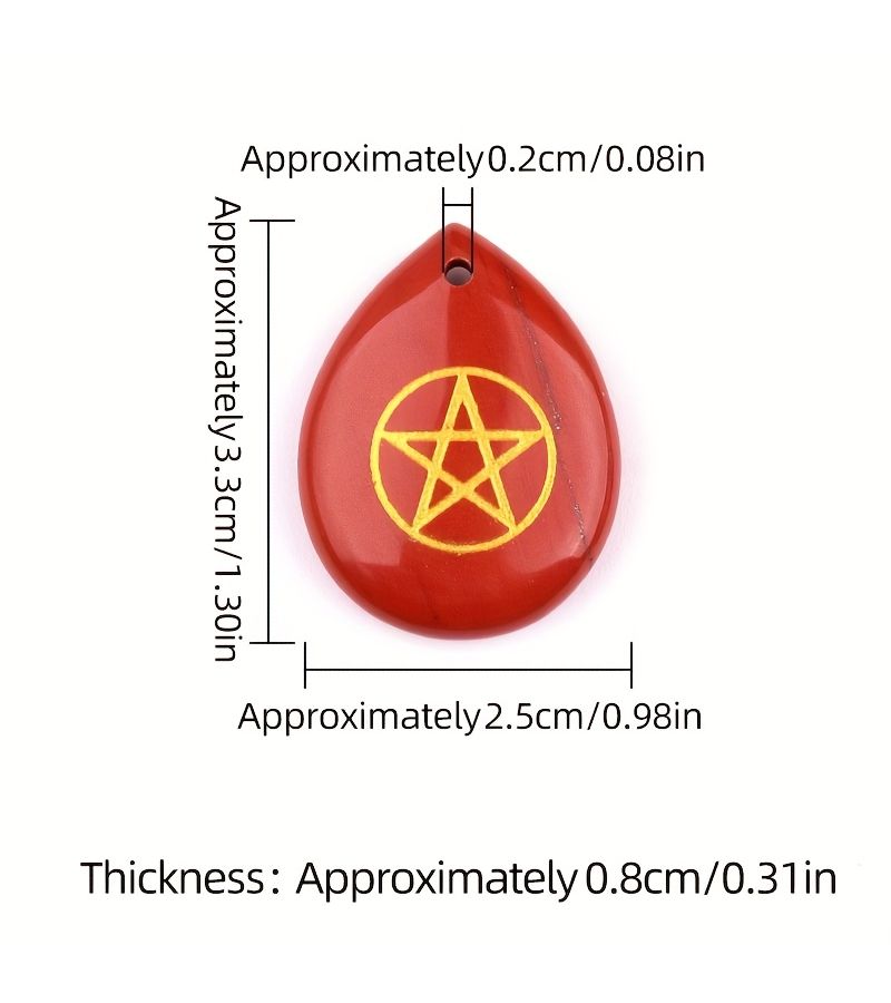 Natural Raw Stone Pentagram Pendant Necklace Purple for Jewelry Gift - Image 2