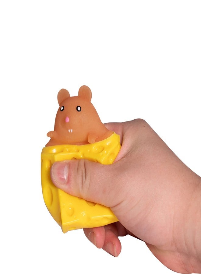 Holgosiu Squishy Cheese Toy Mouse Stress Ball Squishy Rat Squeeze Cheese Fidgets Mice Toy Stress Novelty Toy for ADHD ADD OCD - Image 4