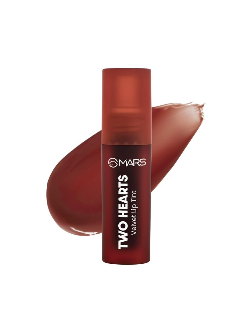 MARS COSMETICS Love Track Velvet Lip Tint (2.8ml) (TWO HEART) | Velvet Matte Finish | Non-Sticky & Lightweight | Highly Pigmented | Comfortable Wear - Image 1