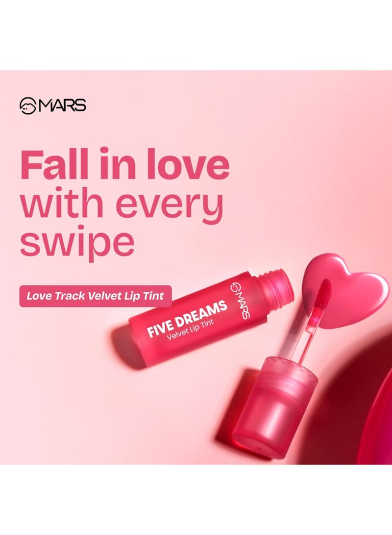 MARS COSMETICS Love Track Velvet Lip Tint (2.8ml) (TWO HEART) | Velvet Matte Finish | Non-Sticky & Lightweight | Highly Pigmented | Comfortable Wear - Image 3