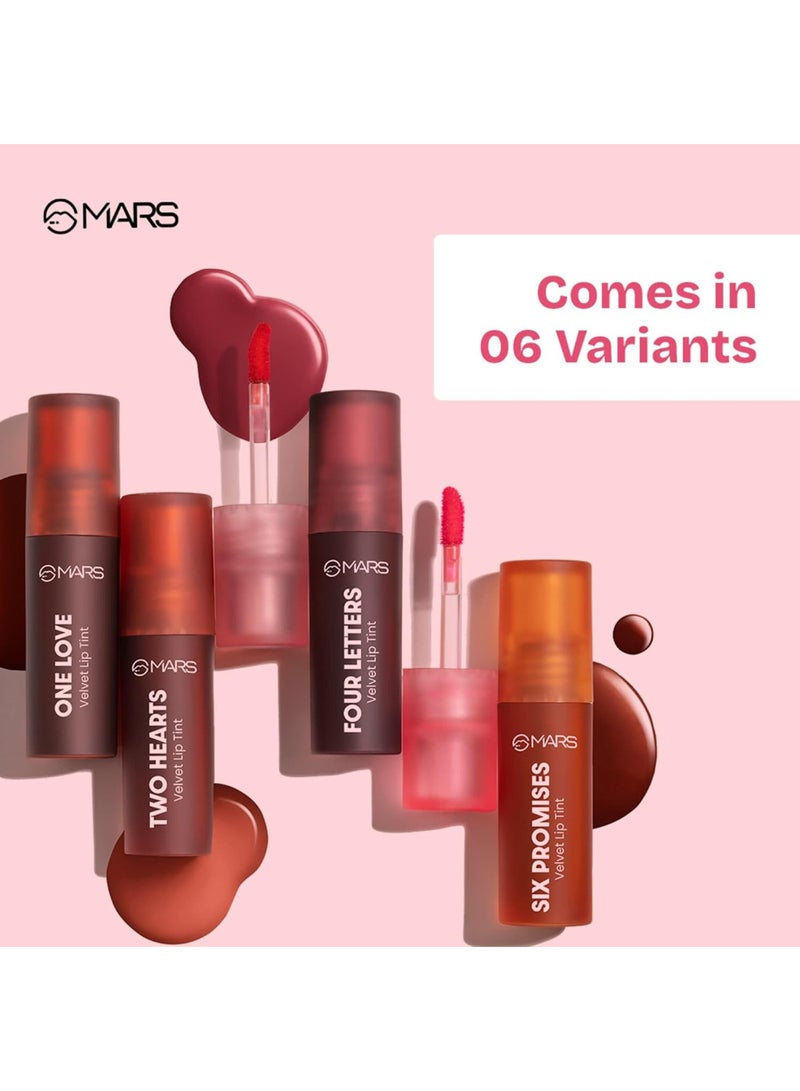 MARS COSMETICS Love Track Velvet Lip Tint (2.8ml) (TWO HEART) | Velvet Matte Finish | Non-Sticky & Lightweight | Highly Pigmented | Comfortable Wear - Image 5