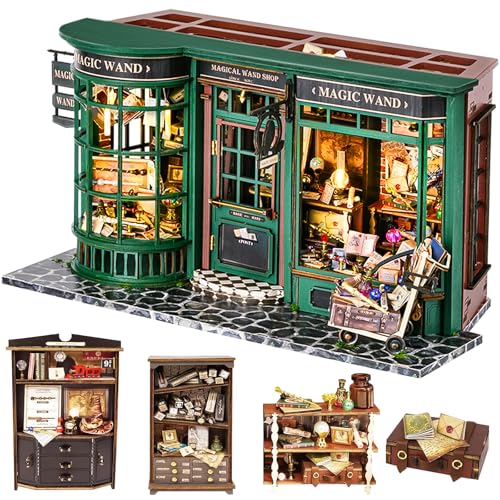 Spilay DIY Miniature Dollhouse Wooden Furniture KitHandmade Mini Modern Model Plus with Dust Cover LED124 Scale Creative Doll House for Lover Friend Gift Magic House - Image 1