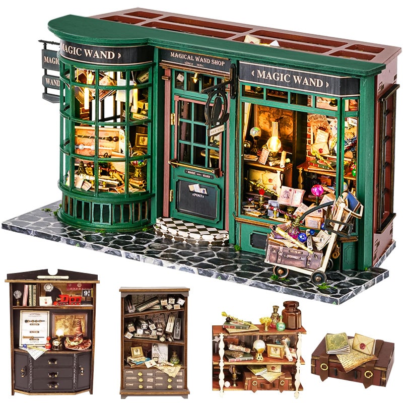Spilay DIY Miniature Dollhouse Wooden Furniture KitHandmade Mini Modern Model Plus with Dust Cover LED124 Scale Creative Doll House for Lover Friend Gift Magic House - Image 3