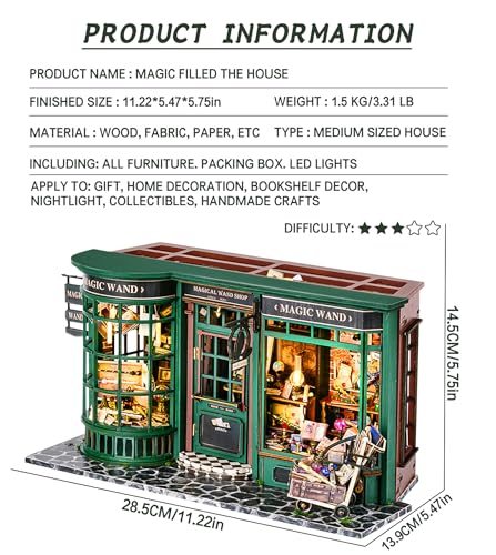 Spilay DIY Miniature Dollhouse Wooden Furniture KitHandmade Mini Modern Model Plus with Dust Cover LED124 Scale Creative Doll House for Lover Friend Gift Magic House - Image 5