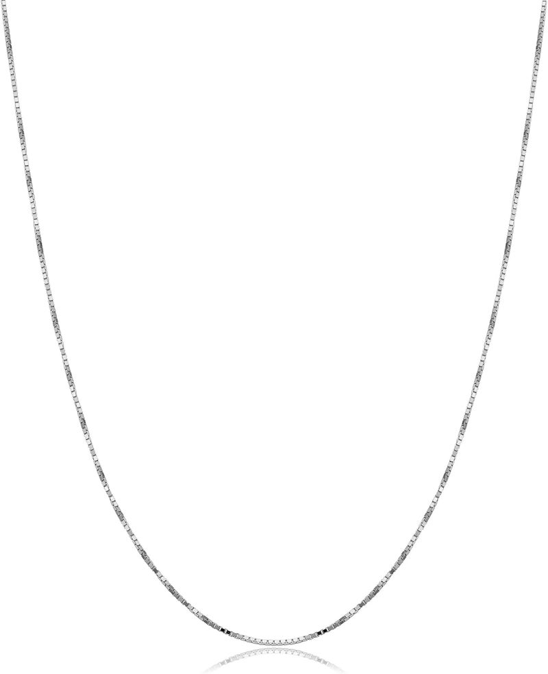 Kooljewelry Sterling Silver Venetian Box Chain Necklace - 0.9 mm Thickness, 20 Inch Length - Image 1