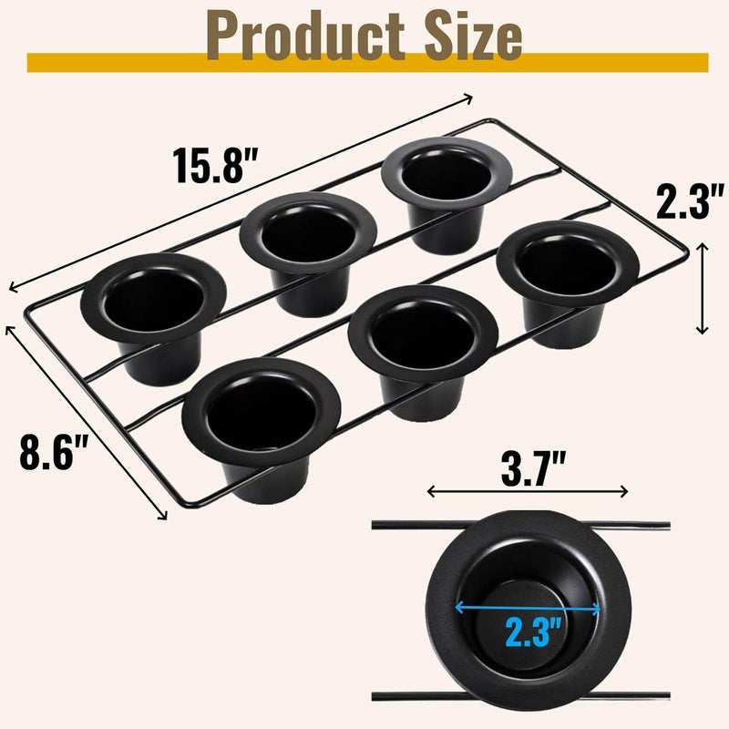 Acshio 2 Pack Popover Pans, 12 Cups Nonstick Muffin Cupcake Pan, Carbon Steel Round Cheesecake Tin Bakeware Mould for Oven Baking, Muffins, Quiches, Pudding Cakes, Halloween Christmas - Image 2