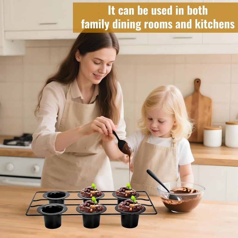 Acshio 2 Pack Popover Pans, 12 Cups Nonstick Muffin Cupcake Pan, Carbon Steel Round Cheesecake Tin Bakeware Mould for Oven Baking, Muffins, Quiches, Pudding Cakes, Halloween Christmas - Image 4