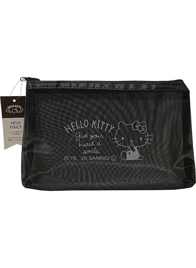 Friend Sanrio Hello Kitty Accessories Cosmetic Mesh Nylon Polyester Pouch Zipper Case Bag With Gusset 21.5×13×3.5Cm (Simple) - Image 2