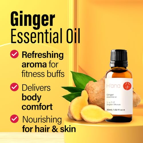 hana H'ana Ginger Essential Oil - 1.02 Fl Oz - for Hair, Skin, Diffuser, Aromatherapy, DIY Candle & Soap Making - Image 3