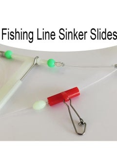 Generic 40 Pcs T Shape Fishing Line Sinkers with Duo Lock Snaps for Sea Fishing Red Clips  - Image 3
