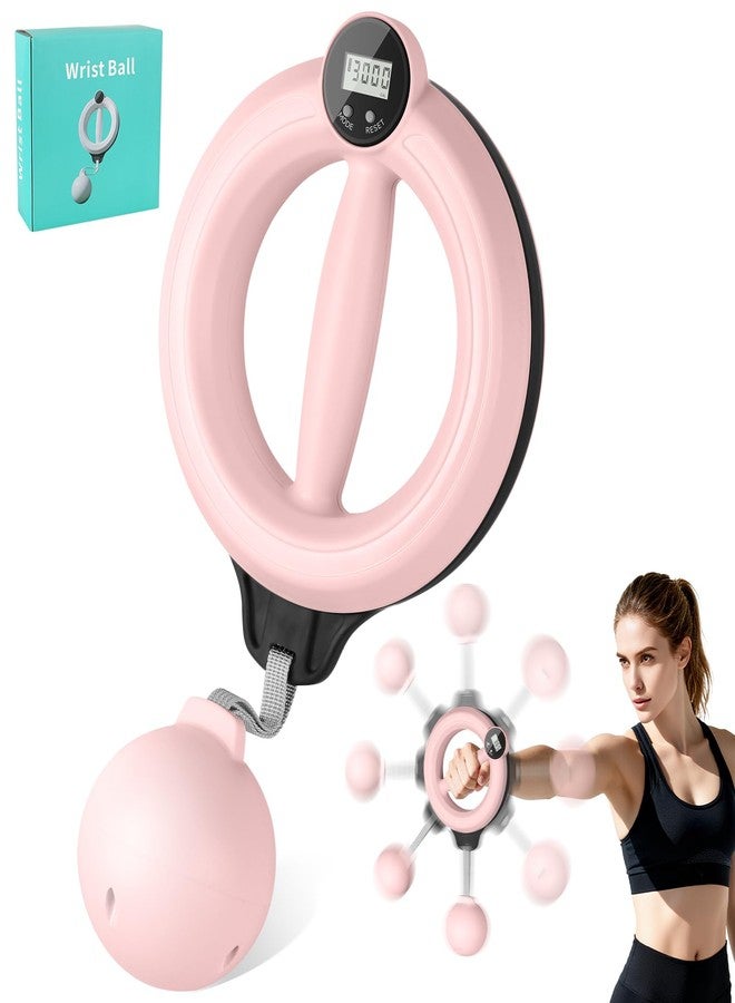 SAN LIKE SANLIKE 360° Hand-Crank Arm Workout Adjustable Forearm Trainer for Men & Women Shoulder Exercise and Mobility Trainer Chest Trainer Home Workout Equipment and Gym Workouts (Pink) - Image 1