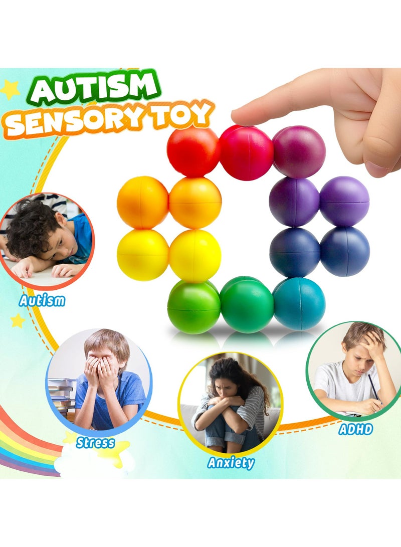 Dominy 2Packs Sensory Fidget Toys for Kids Toddler, Autism Sensory Toy For Autistic Toddler Kids,Ball Autistic ADHD Cool Desk Toy, Calm Down Travel Airplane Essentials Toys for Age 3-12 Year Old - Image 2