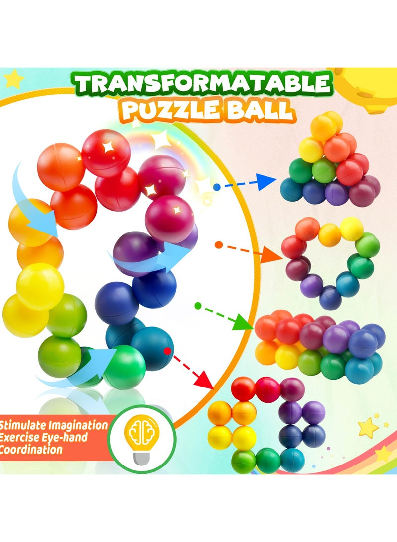 Dominy 2Packs Sensory Fidget Toys for Kids Toddler, Autism Sensory Toy For Autistic Toddler Kids,Ball Autistic ADHD Cool Desk Toy, Calm Down Travel Airplane Essentials Toys for Age 3-12 Year Old - Image 4