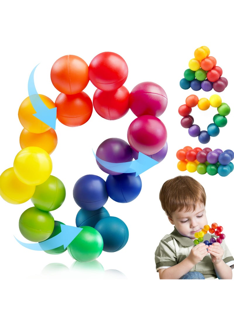 Dominy 2Packs Sensory Fidget Toys for Kids Toddler, Autism Sensory Toy For Autistic Toddler Kids,Ball Autistic ADHD Cool Desk Toy, Calm Down Travel Airplane Essentials Toys for Age 3-12 Year Old - Image 1