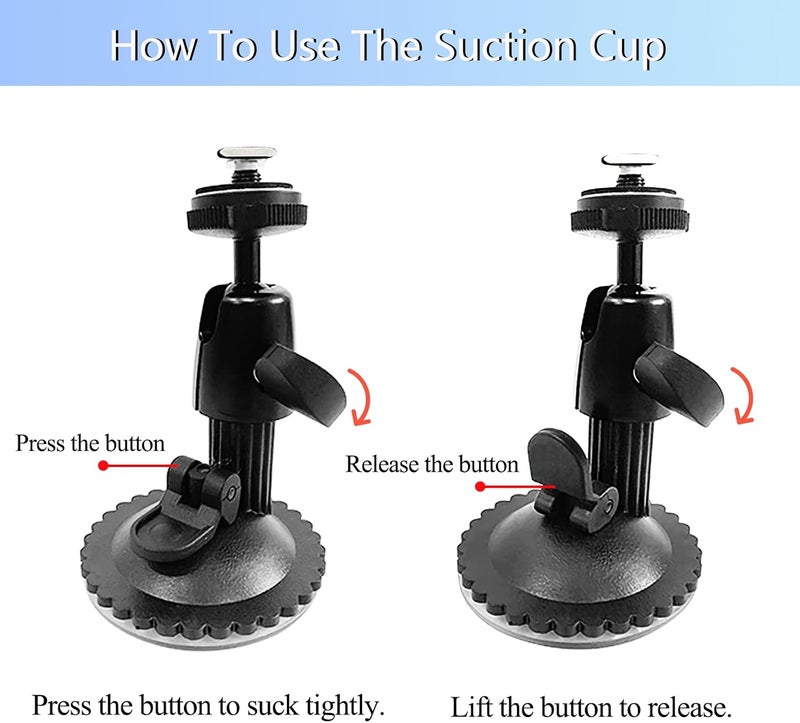 VOONOA Windshield Suction Cup Bracket Mount for 7 9 10.1 10.36 Inch Monitor Display, Fix The Monitor on Windshield Dash Board, Metal-Made, Adjustable Strong Load-Bearing Mount Holder - Image 4
