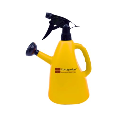 Cocogarden 2 in 1 Watering can (1.5 Litre, Yellow) - Dual Use Sprayer & Sprinkler Watering can for Indoor and Outdoor Plants - Image 1