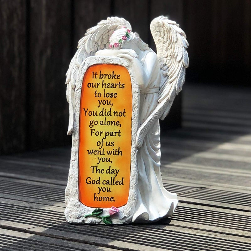 BAYN Angel Garden Statues Outdoor Decor, Solar Angel Figurines Lights for Garden Decoration Yard Art Memorial Gifts for Loss of Loved One - Image 4