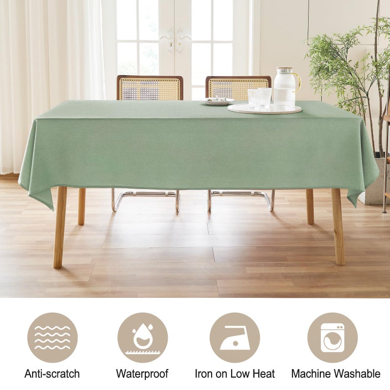 AUSSPVOCT Textured Tablecloth Rectangle 52x70 Water Resistant Spill-Proof Wipeable Table Cloth Wrinkle Free Fabric Dining Table Cover for Birthday Wedding Eatser Football Christmas Tablecloths - Image 3