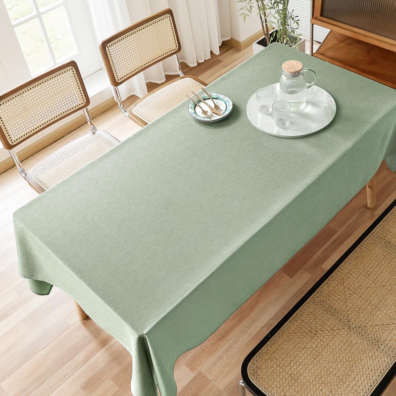 AUSSPVOCT Textured Tablecloth Rectangle 52x70 Water Resistant Spill-Proof Wipeable Table Cloth Wrinkle Free Fabric Dining Table Cover for Birthday Wedding Eatser Football Christmas Tablecloths - Image 5