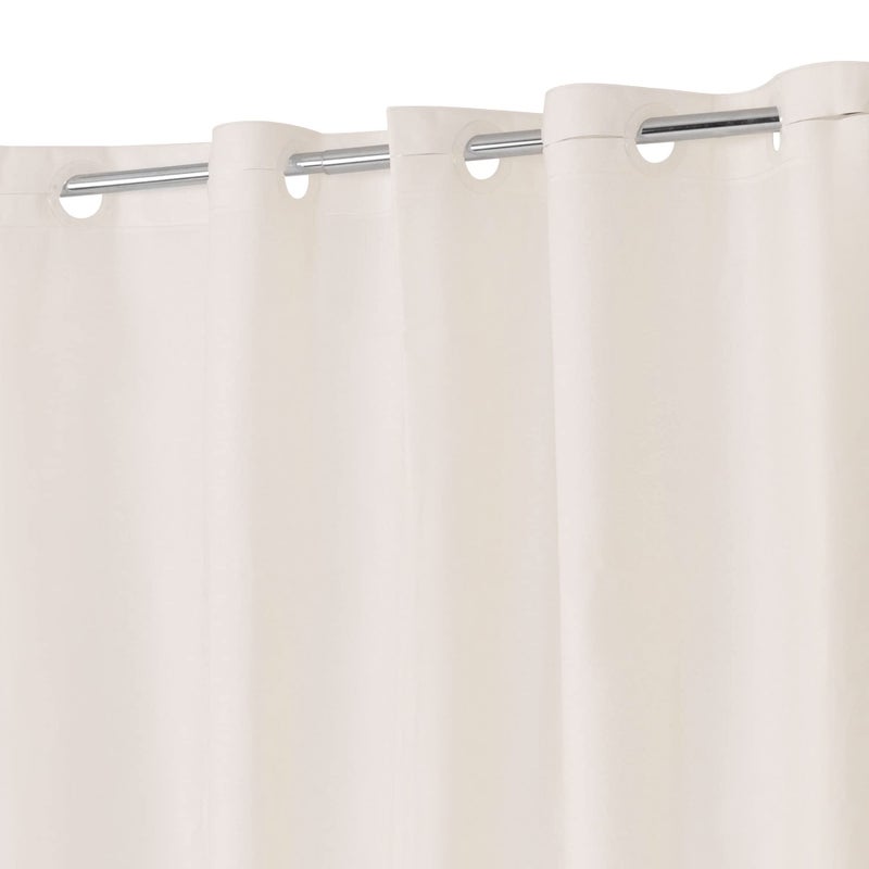 No Hook PEVA Shower Curtain or Liner 8G Heavy Duty Beige Bathroom Shower Curtain No Hooks Required Waterproof Plastic PVC Free Standard Size 71 x 74 Beige