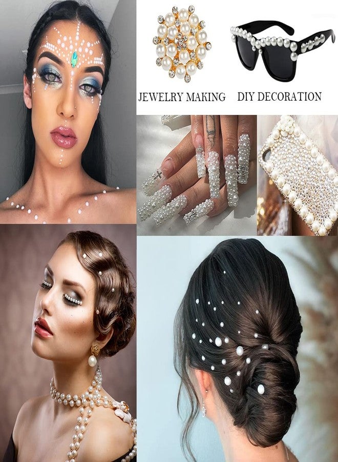 La Jolie Jasmin 1250 Pcs Self Adhesive Rhinestones Pearl for Makeup Face Gems Eyes 16 Colors Rainbow Rhinestones Face Jewels Stick on Pearls Stickers, Hair Pearl Nail Makeup DIY Decorations - Image 5