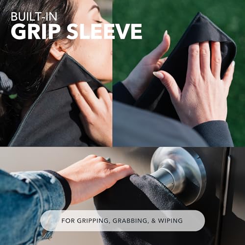 SweatBlock Microfiber Sweat Absorbing Handkerchiefs for Face Hands and Body 15x15 Inch 3 Pack Black Reusable and Machine Washable Towels for Gym Sports Workouts Travel or Daily Use for Men and Women - Image 3