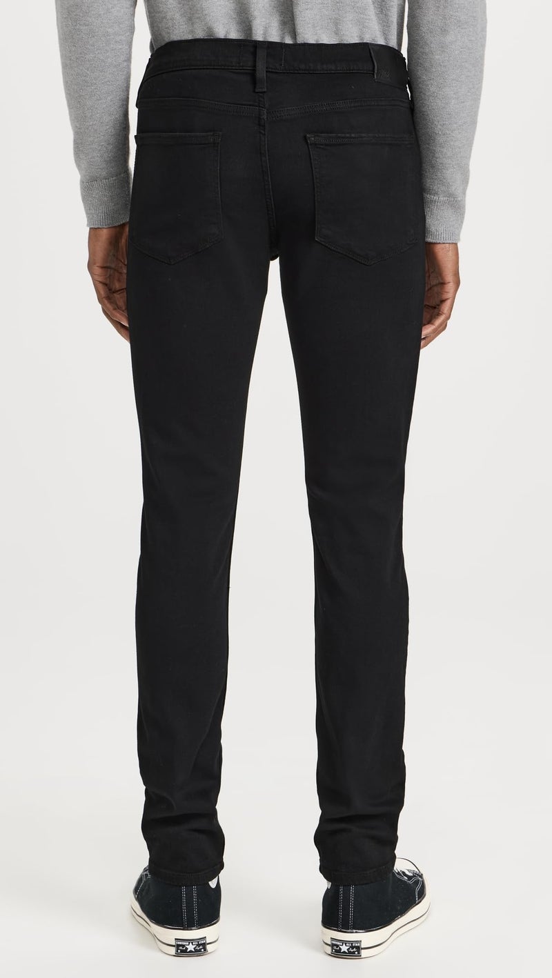 PAIGE Men's Lennox Transcend Slim Jeans, Black Shadow, 30 - Image 3