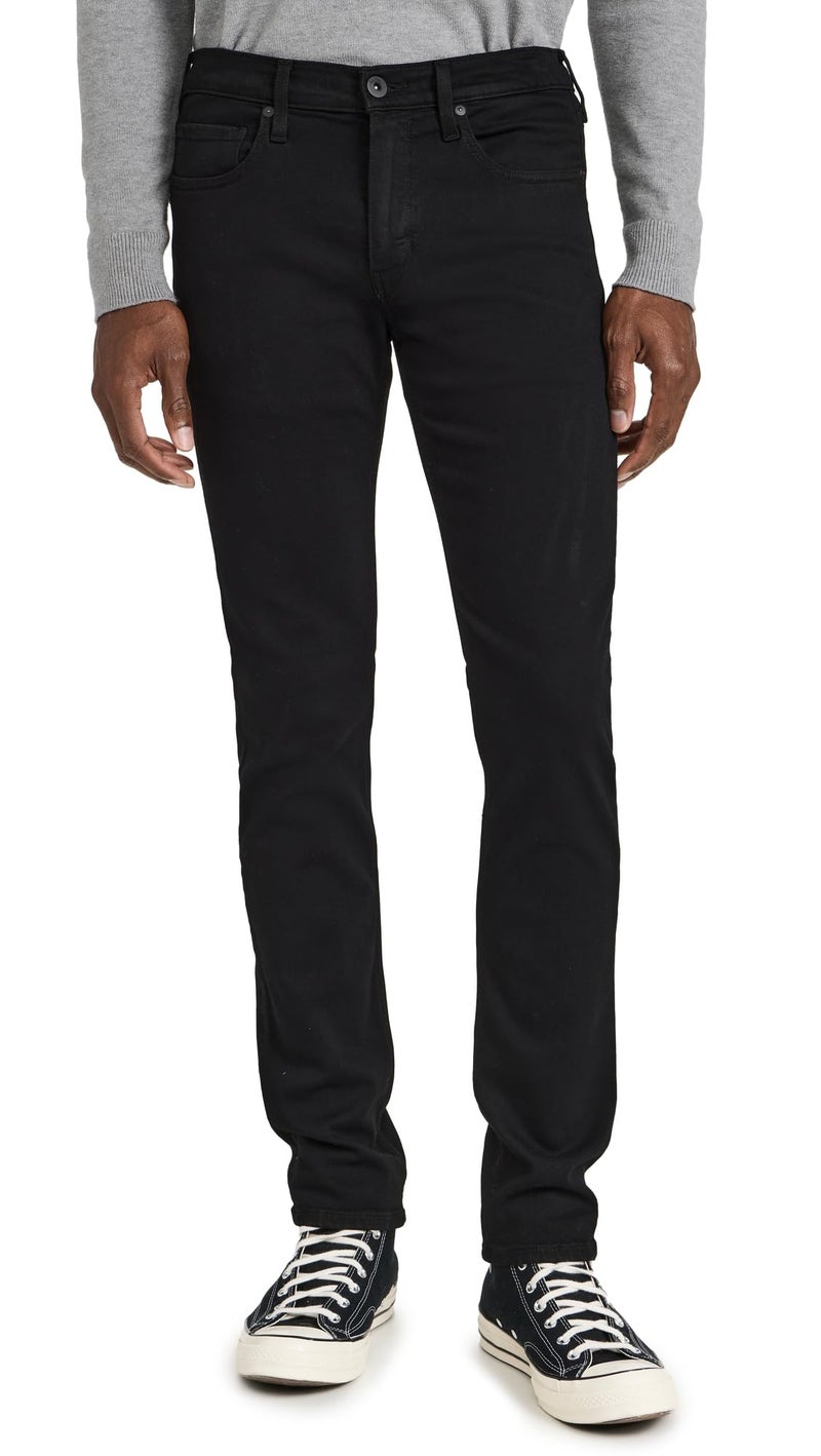 PAIGE Men's Lennox Transcend Slim Jeans, Black Shadow, 30 - Image 1