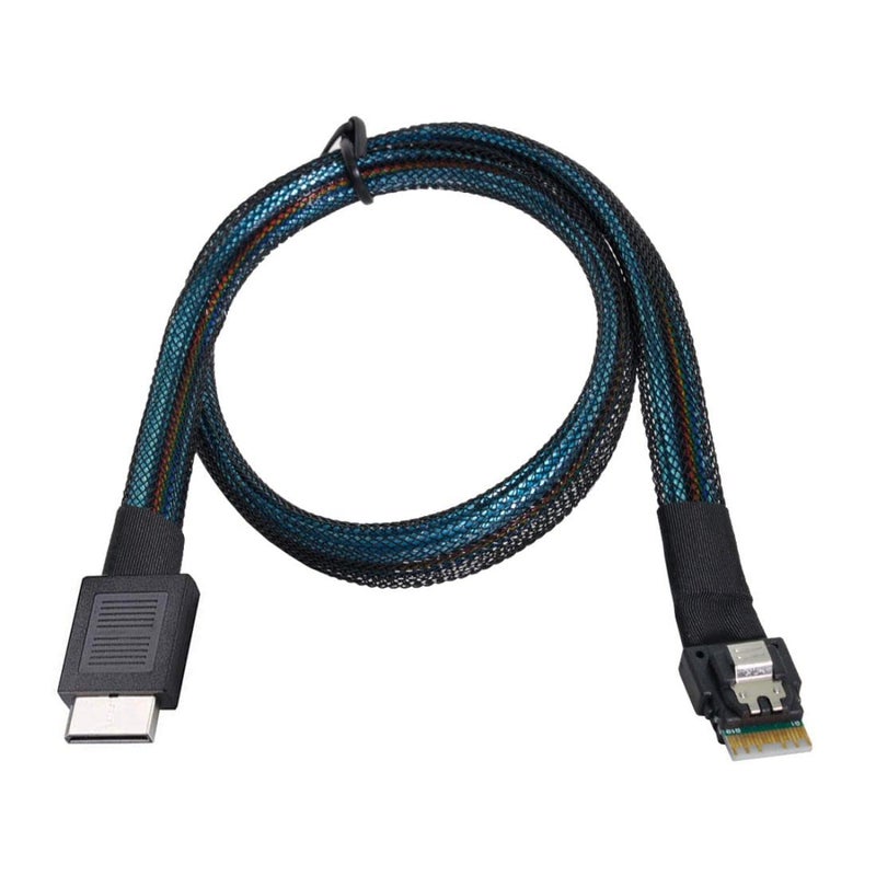 Chenyang كابل SFF-8611 إلى SFF-8654، OcuLink PCIe PCI-Express SFF-8611 4i إلى SFF-8654 كابل بيانات SSD نشط 50 سم - Image 1