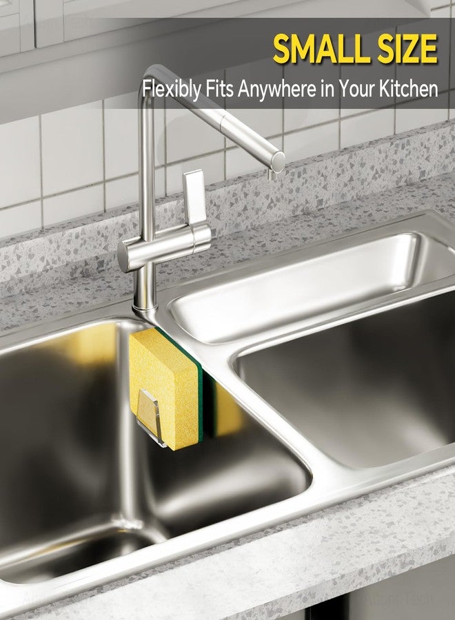 NiHome Acrylic Sponge Holder for Kitchen Sink, No-Drill Caddy, Clear - Image 4